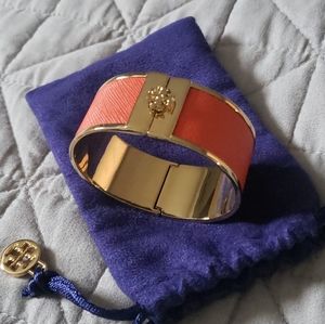 Beautiful Tory Burch Cuff Bracelet in Orange & Gold 🧡